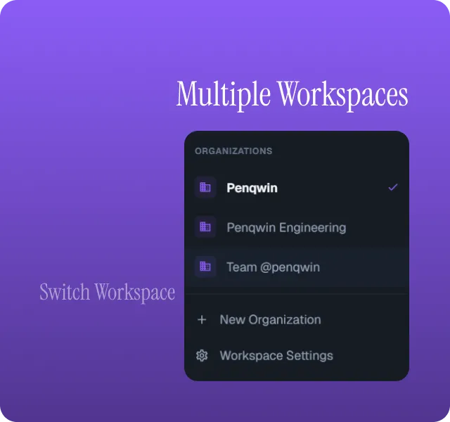 Multiple Workspaces feature screenshot